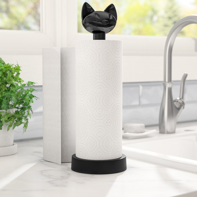 Ebern Designs Solid Free Standing Paper Towel Holder & Reviews Wayfair